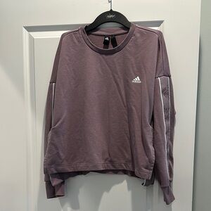 Adidas Cropped Purple Sweatshirt